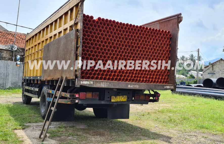 Pengiriman Pipa Lite diameter 3 inch, ke Padang.